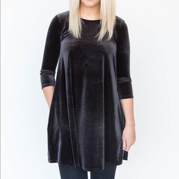Agnes & Dora Tops - BNWT A&D Velvet Swing Tunic